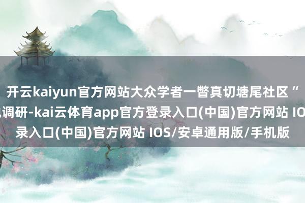 开云kaiyun官方网站大众学者一瞥真切塘尾社区“幸福里”阵脚开展实地调研-kai云体育app官方登录入口(中国)官方网站 IOS/安卓通用版/手机版